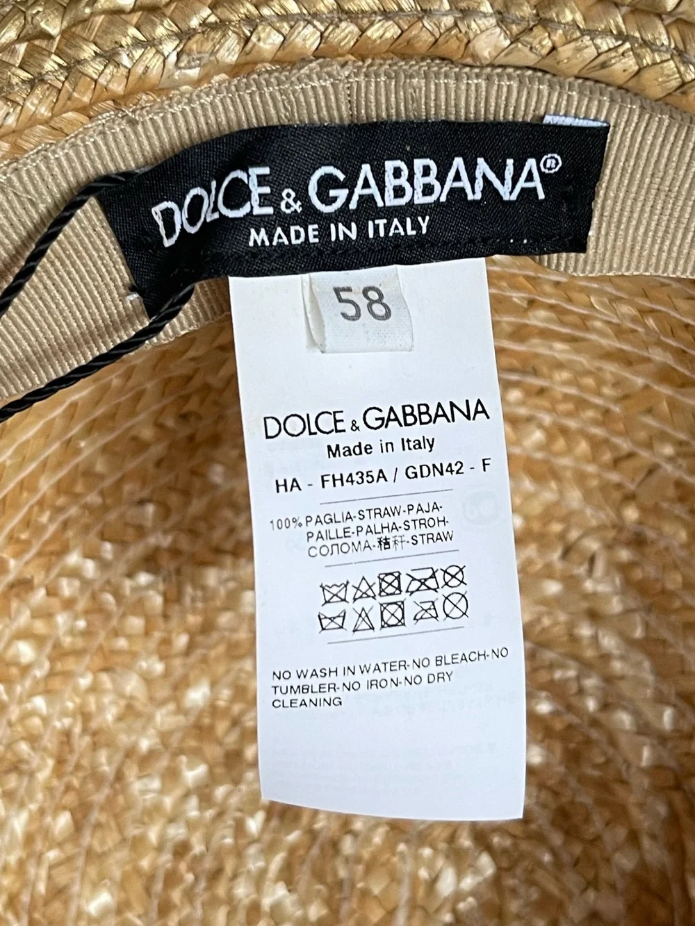 NEW D&G RUNWAY WOVEN STRAW HAT